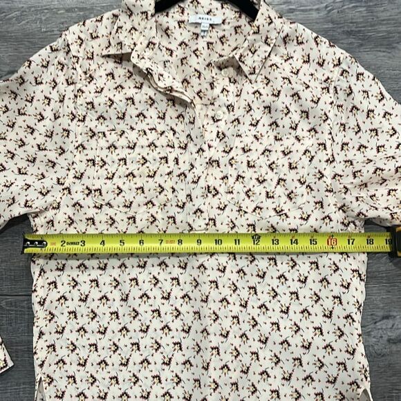 Reiss NWOT Pia Printed Geometric half button up - 2 ($228) - Picture 11 of 15